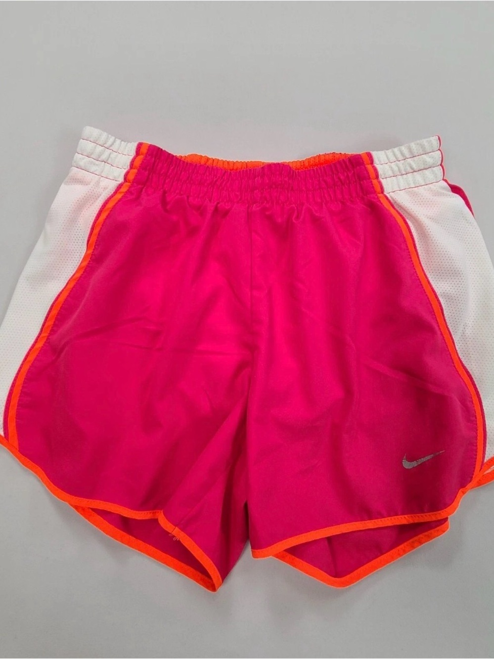 Nike Women’s Hot Pink Dry Fit Athletic Shorts with Neon Orange Trim XS
